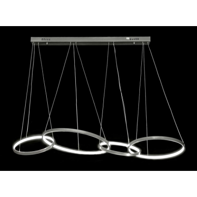 Люстра подвесная Led ALG YDH2160/4 CH серебряная