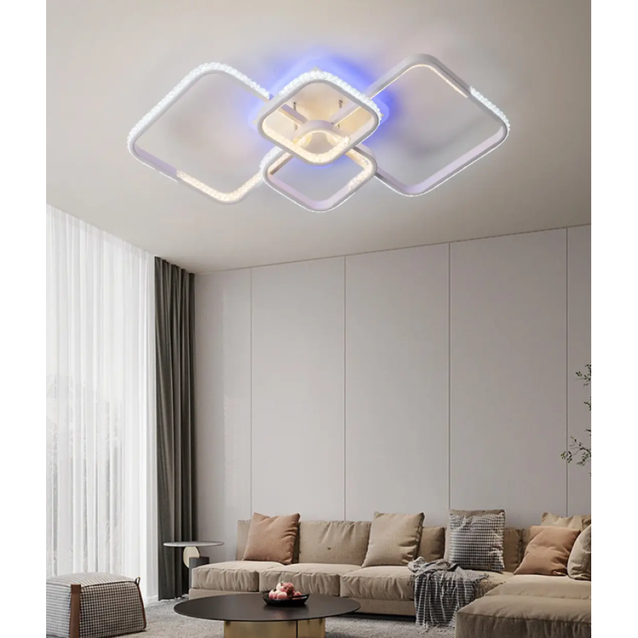 Люстра потолочная Led Valeso L6002-4 WT белая с пультом - фото 2