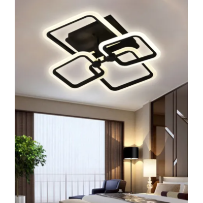 Люстра потолочная Led Valeso L6116-4 BK черная с пультом