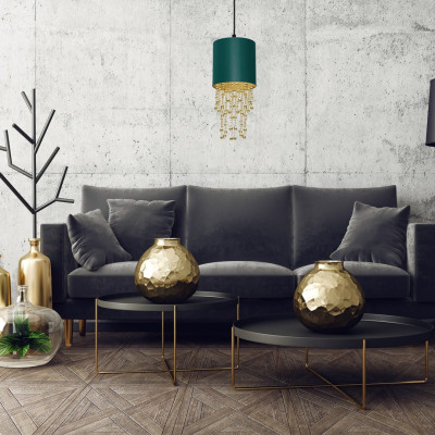 Люстра Milagro MLP-6449 Almeria green/gold 1*E27 60w