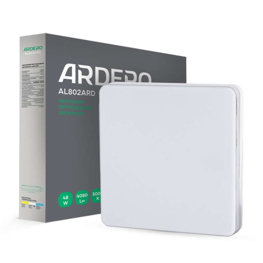 Накладной светодиодный светильник Ardero AL802ARD 48Вт 5000К IP40 белый - фото 2