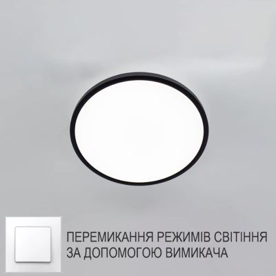 Накладной светодиодный светильник OKO-24W-R-ON/OFF-300*25-BLACK-220-IP20 10423