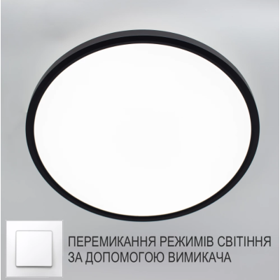 Накладной светодиодный светильник OKO-66W-R-ON/OFF-500*25-BLACK-220-IP20 10427