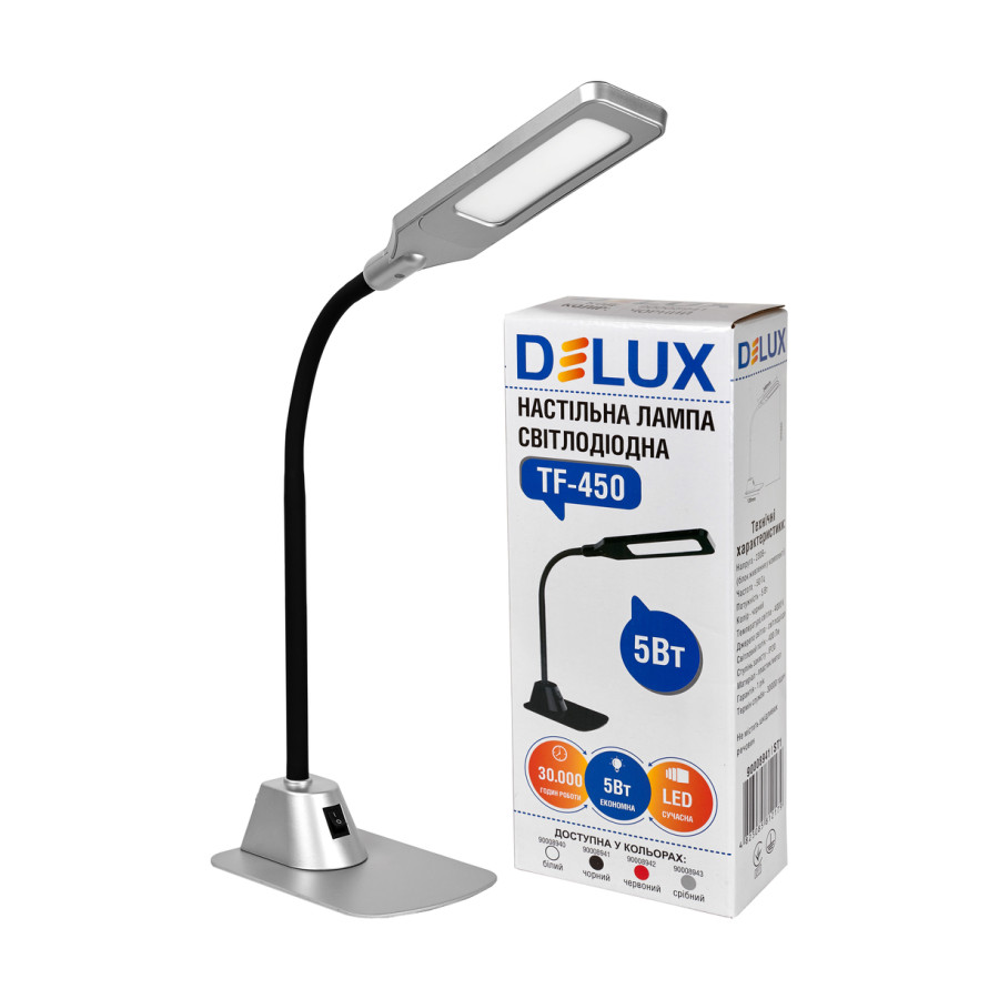 Настольна лампа DELUX TF-450_5 Вт 4000К LED срібна - фото 2