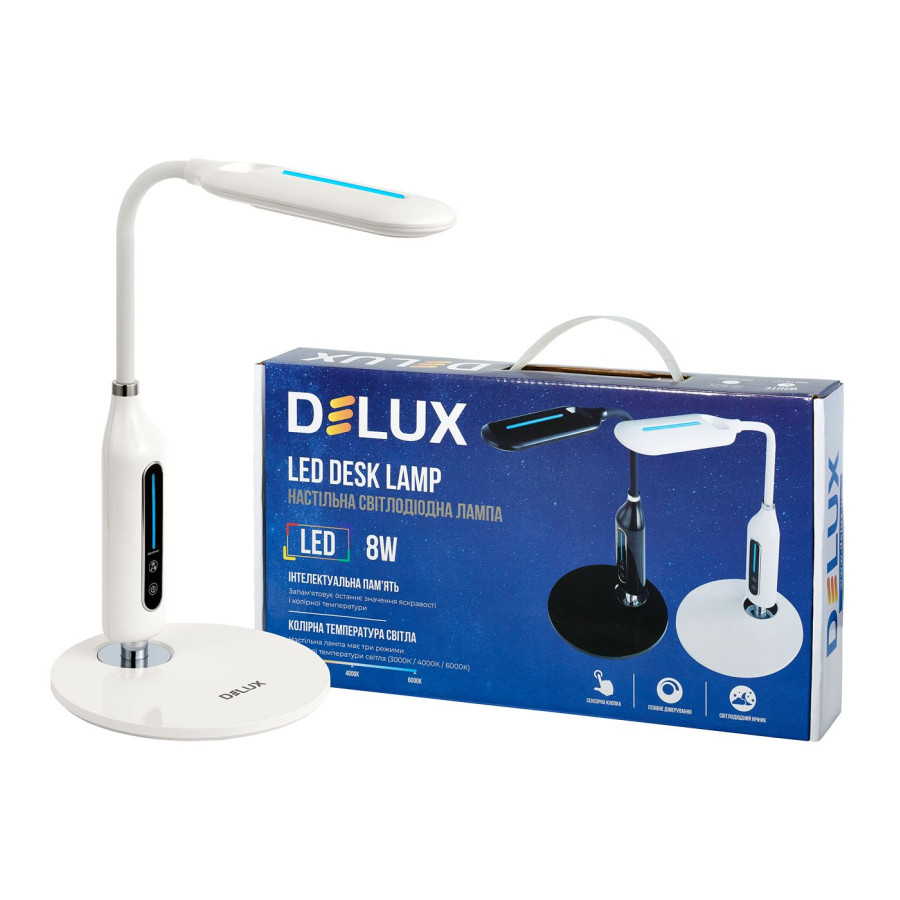Настольна лампа DELUX TF-510  8 Вт LED 3000К-4000К-6000К білий - фото 2