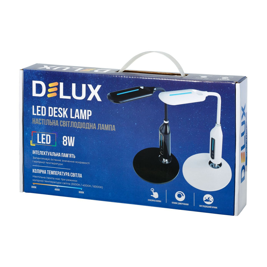 Настольна лампа DELUX TF-510  8 Вт LED 3000К-4000К-6000К білий - фото 3