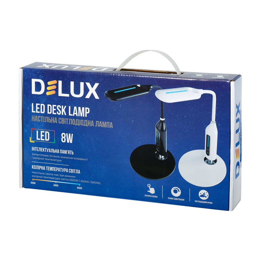 Настольна лампа DELUX TF-510 8 Вт LED 3000К-4000К-6000К чорний - фото 3