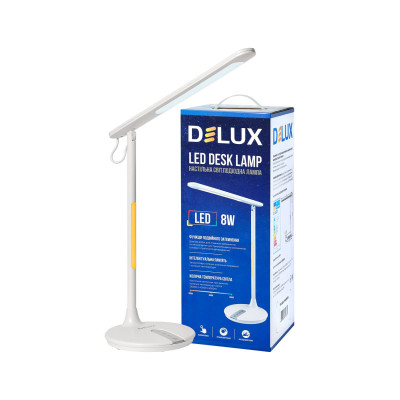 Настольная лампа DELUX TF-550 8 Вт LED 3000К-4000К-6000К USB белая