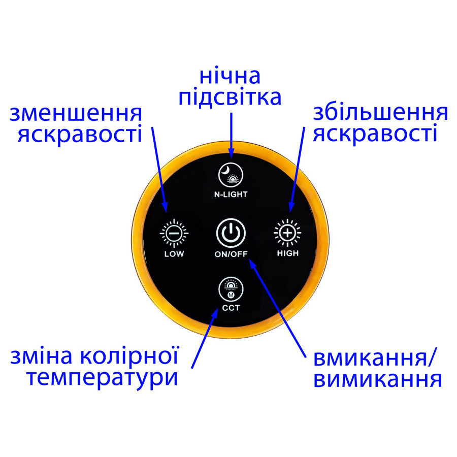 Настольна лампа Delux TF-520 10 Вт LED 3000К-4000К-6000К USB чорна - фото 3
