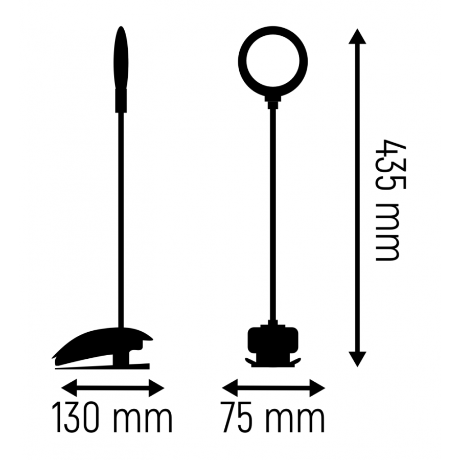 Настольная лампа с клипсой LEBRON L-TL-L-Clip-45 5W, 3000-6500К Li-ion 1200mAh USB белая - фото 2