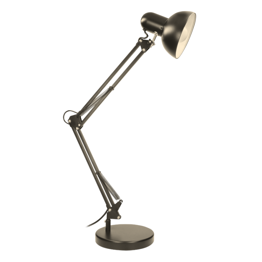 Настольная лампа телескопическая Lebron L-TL-TEL-LONG, E27, 40W, черная - фото 1