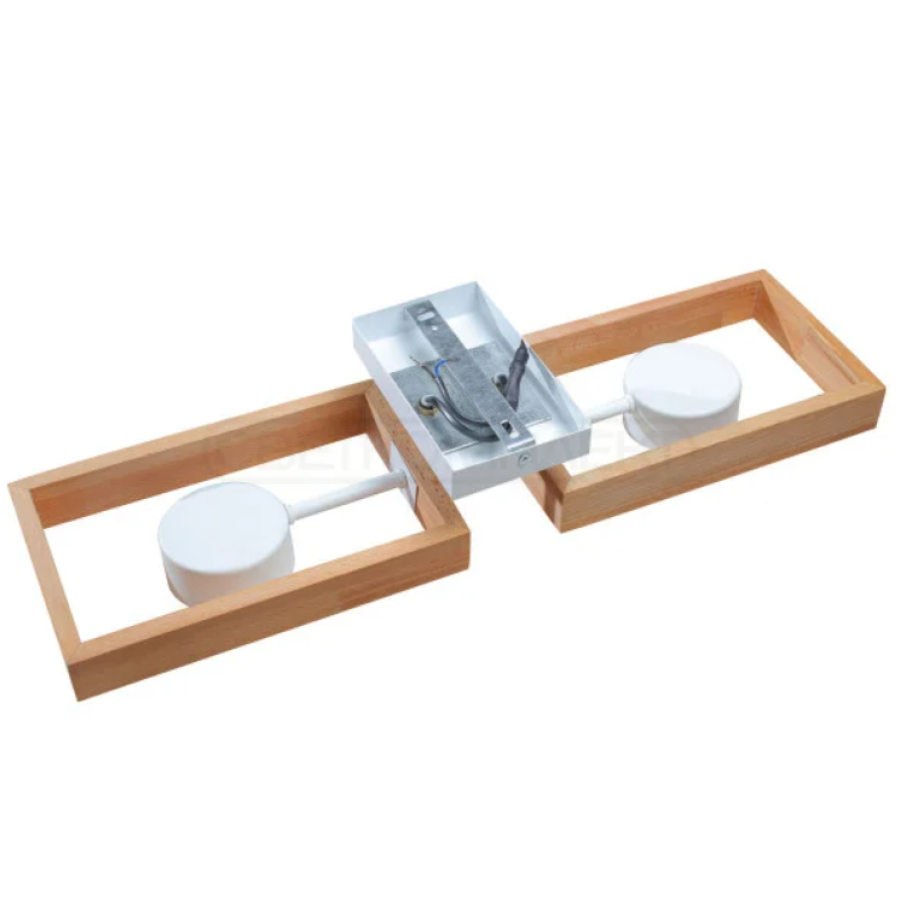 Потолочная люстра KARPATY 2xGX53, max.12W, металл/дерево, белый LIGHT SET - фото 3