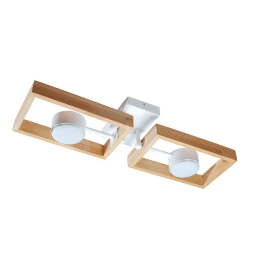 Потолочная люстра KARPATY 2xGX53, max.12W, металл/дерево, белый LIGHT SET - фото 2