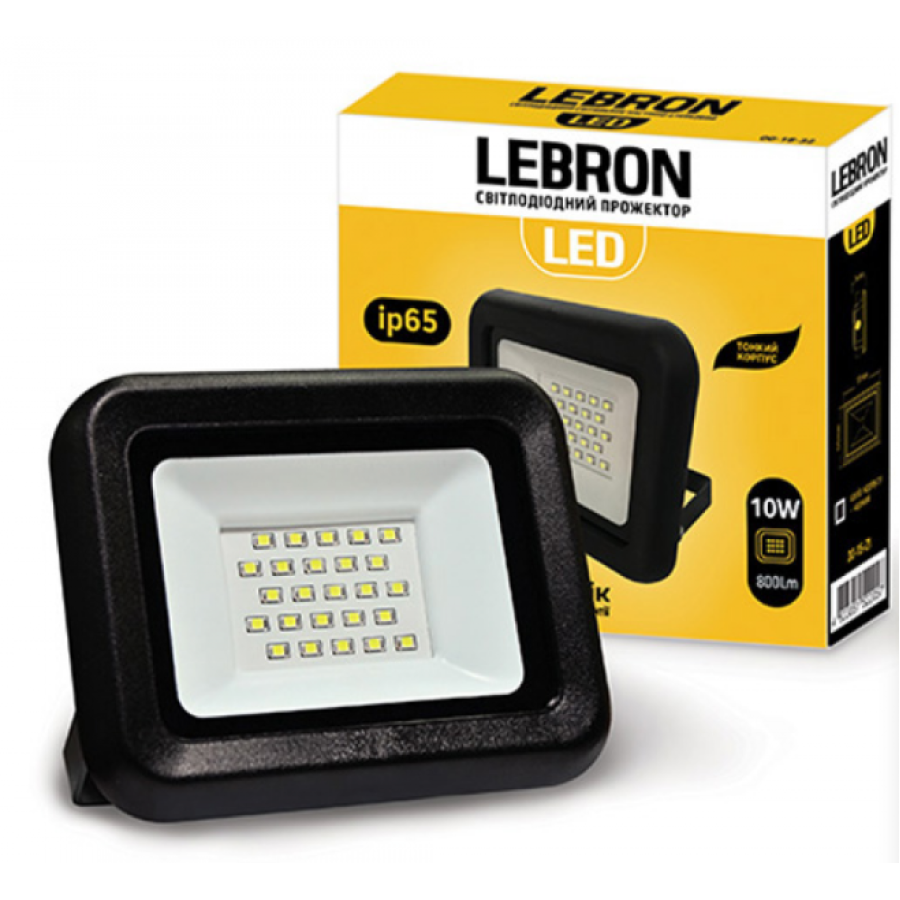 Прожектор Lebron Led L-LF.10W.6200K.900Lm 230V - фото 1
