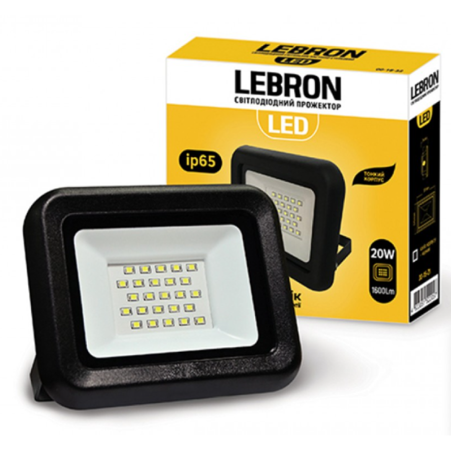 Прожектор Lebron Led L-LF.20W.6200K.1800Lm 230V - фото 1