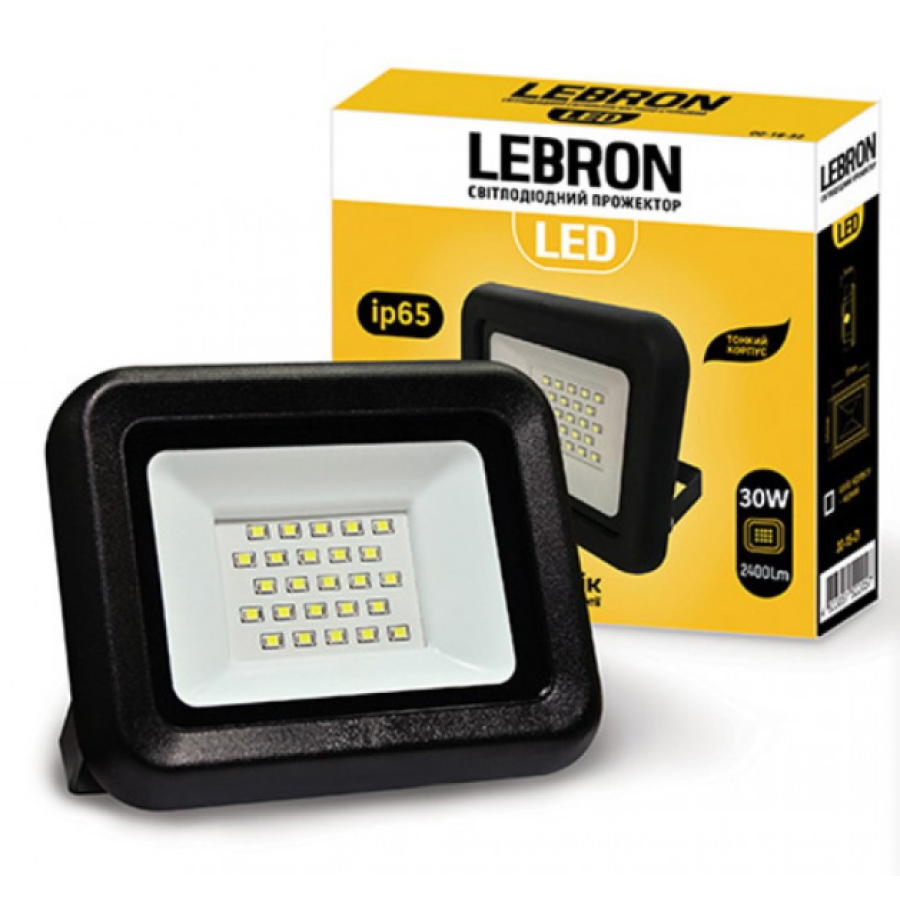 Прожектор Lebron Led L-LF.30W.6200K.2700Lm 230V - фото 1