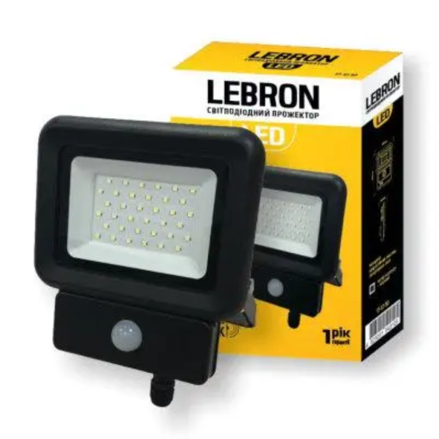 Прожектор Lebron Led LF.20S.20W.6500K.1600Lm 220V датчиком движения - фото 1