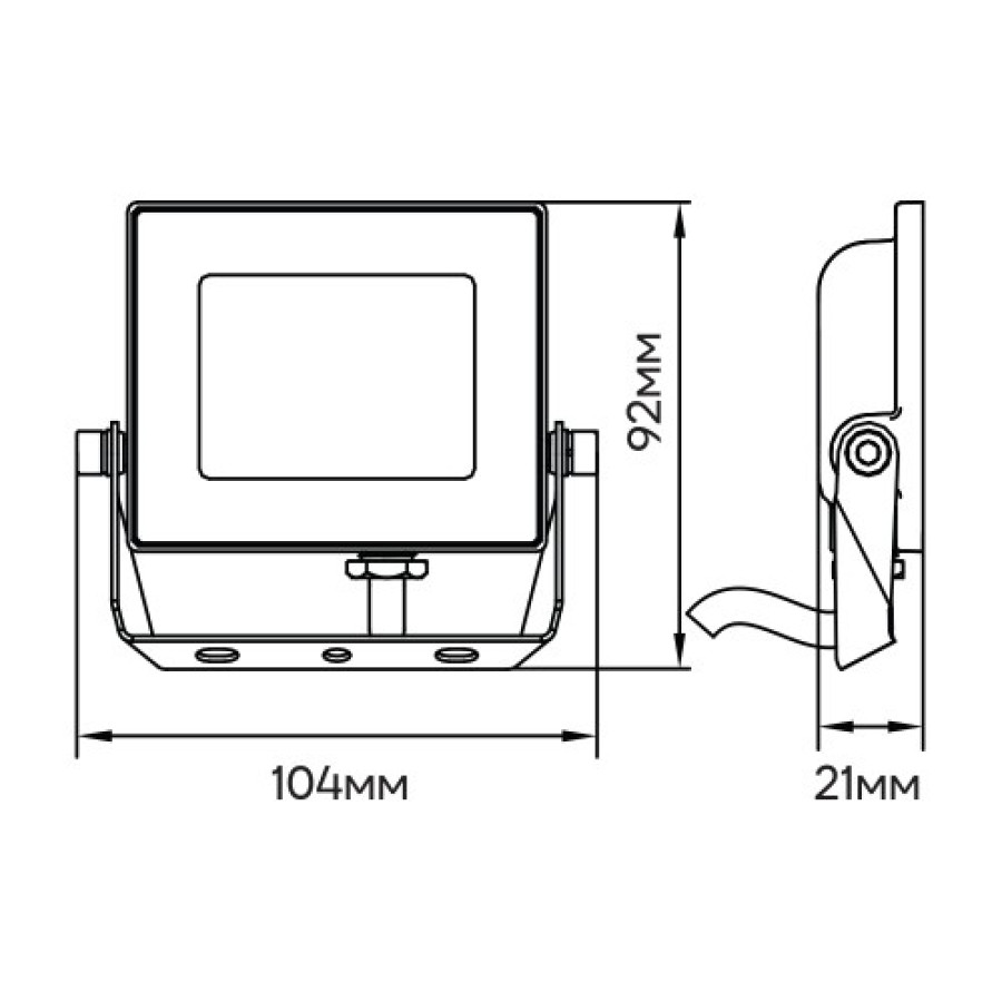 Прожектор светодиодный LL-1010ARD 10W 6500K черный IP65 - фото 4