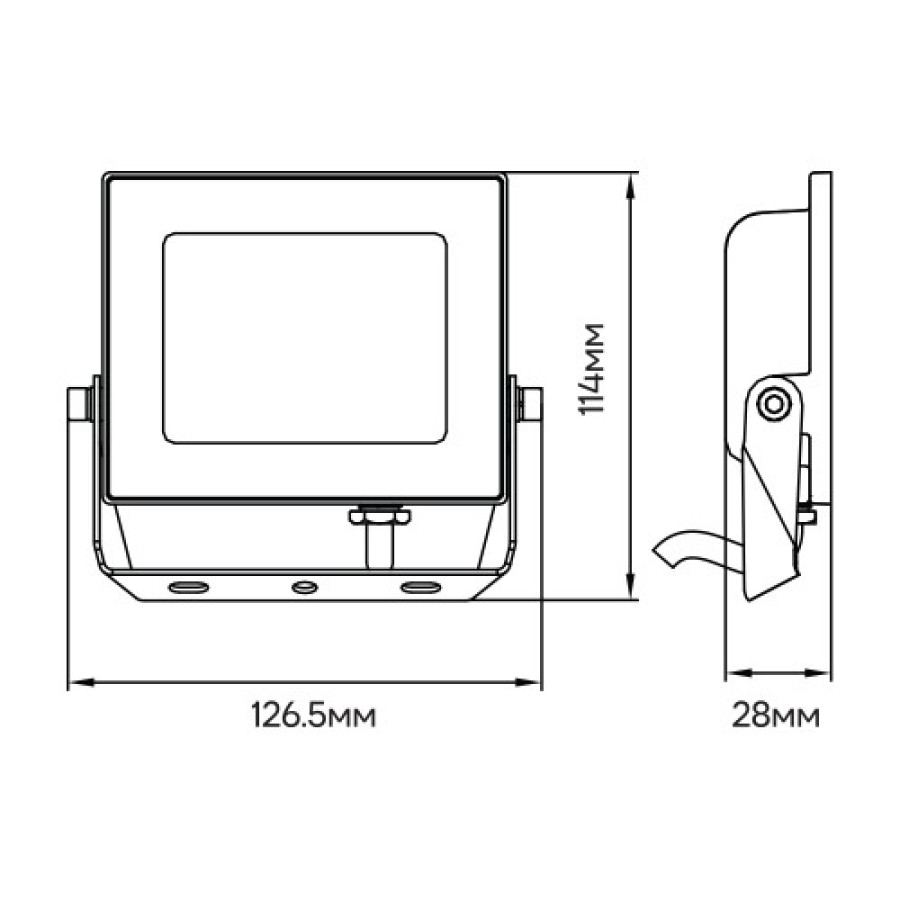 Прожектор светодиодный LL-1020ARD 20W 6500K черный IP65 - фото 4