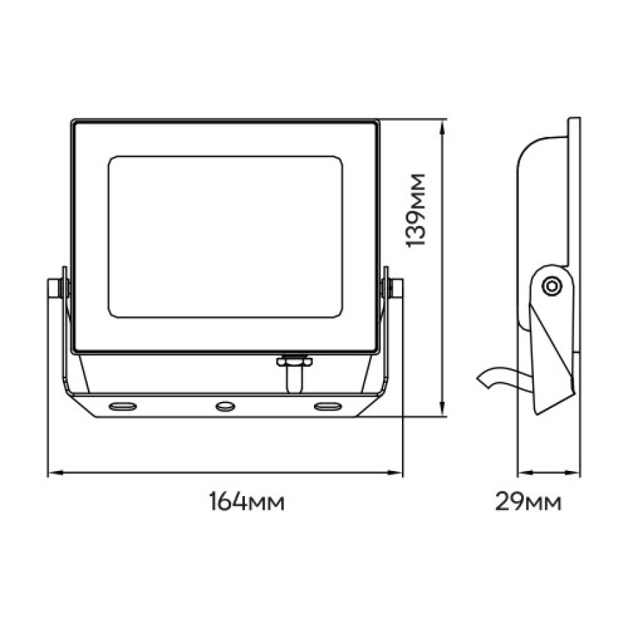 Прожектор светодиодный LL-1030ARD 30W 6500K черный IP65 - фото 4