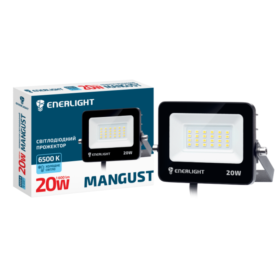 Прожектор светодиодный ENERLIGHT MANGUST 20Вт 6500К - фото 3