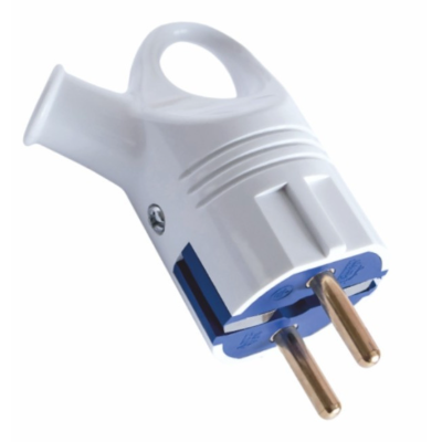 Вилка STANDART угловая з/з с кольцом белая HN-021111N