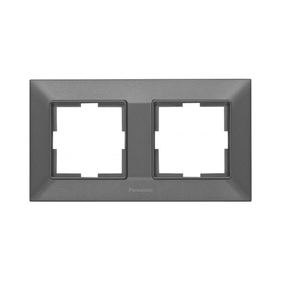 Рамка 2-а Panasonic Arkedia Slim димчаста  (WNTF08022DG-UA) - фото 1