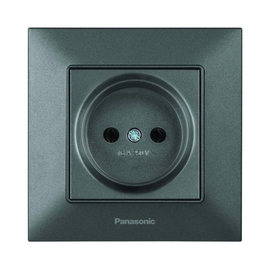 Розетка 1-я дымчатая Panasonic Arkedia Slim (WNTC02012DG-UA) - фото 1