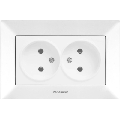 Розетка 2-а Panasonic Arkedia Slim (WNTC02042WH-UA)