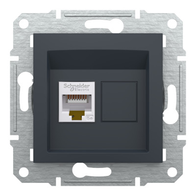 Розетка SCHNEIDER ASFORA EPH4300171 комп.RJ45, кат. 5е антрацит