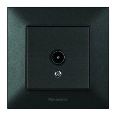 Розетка TV конечная, черная Panasonic Arkedia Slim WNTC04512BL-UA