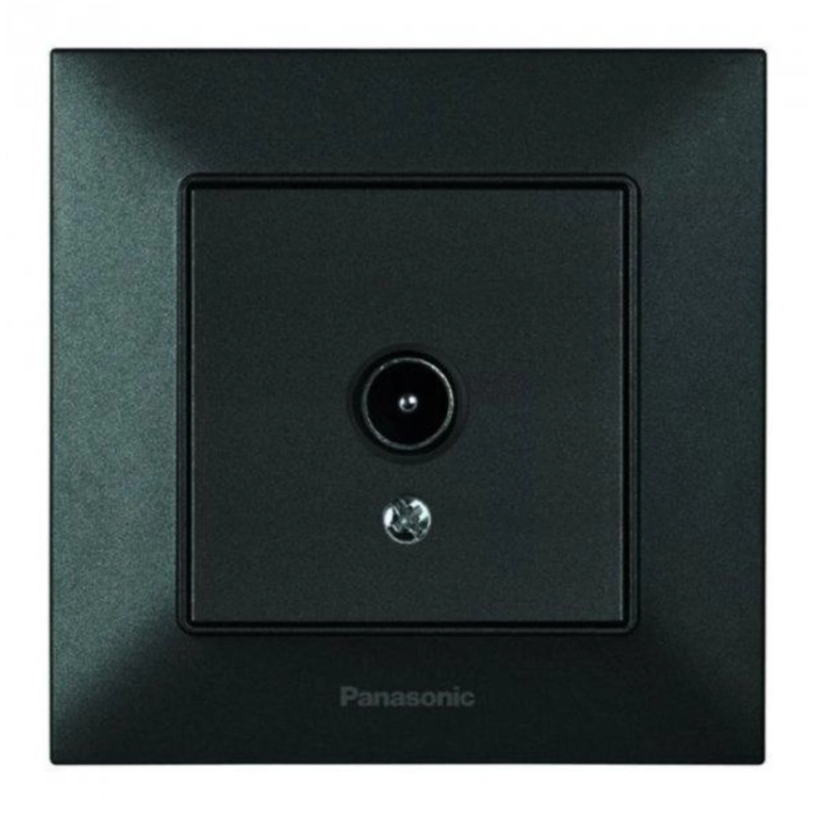 Розетка TV конечная, черная Panasonic Arkedia Slim WNTC04512BL-UA - фото 1