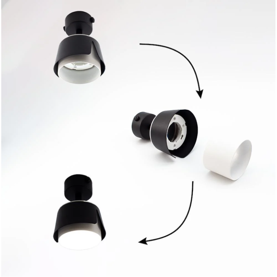 Светильник 10529 TELA 1xGX53-R-DL-100x135-BLACK/WHITE-220-IP20 - фото 4