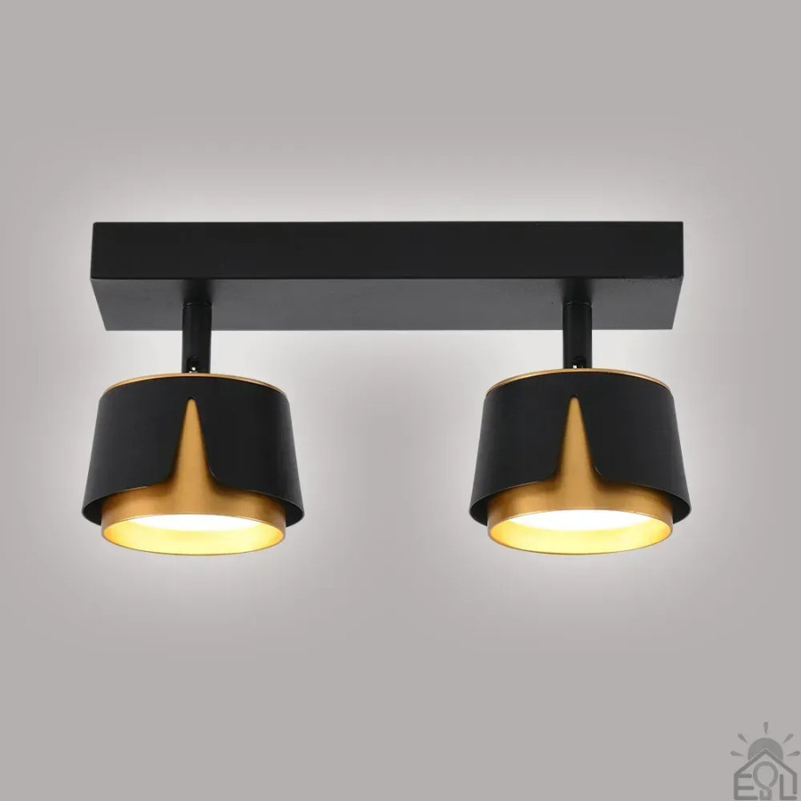 Светильник 10531 TELA 2xGX53-2R-DL-270x100x130-BLACK/GOLD-220-IP20 - фото 1