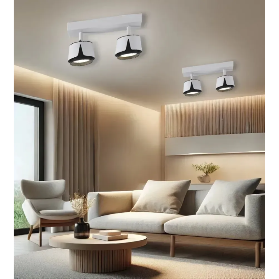 Светильник 10533 TELA 2xGX53-2R-DL-270x100x130-WHITE/BLACK-220-IP20 - фото 3