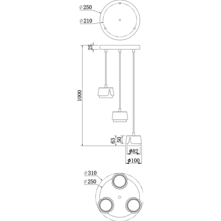 Светильник 10537 TELA 3xGX53-3R-310x1000-BLACK/GOLD-220-IP20 - фото 3