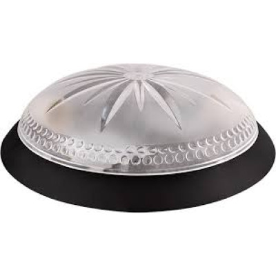 Светильник ERKA 1149-Black, настенно-потолочный, круглый, черный/прозрачный 2*E27 IP20