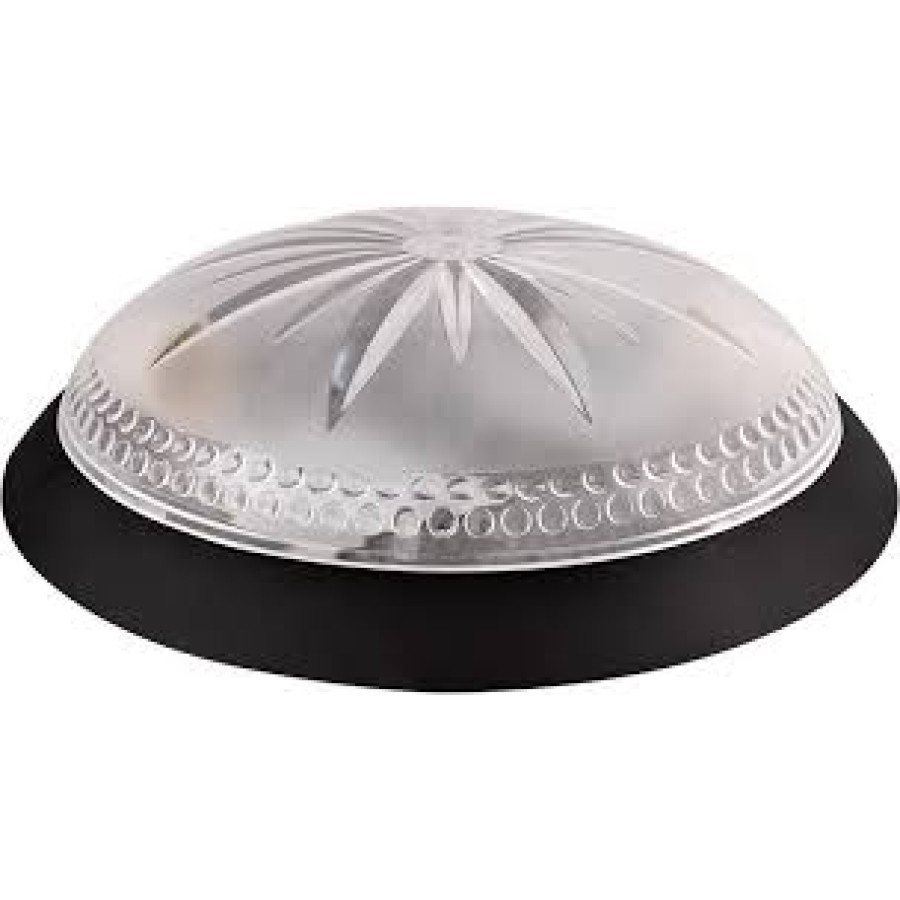 Светильник ERKA 1149-Black, настенно-потолочный, круглый, черный/прозрачный 2*E27 IP20 - фото 1