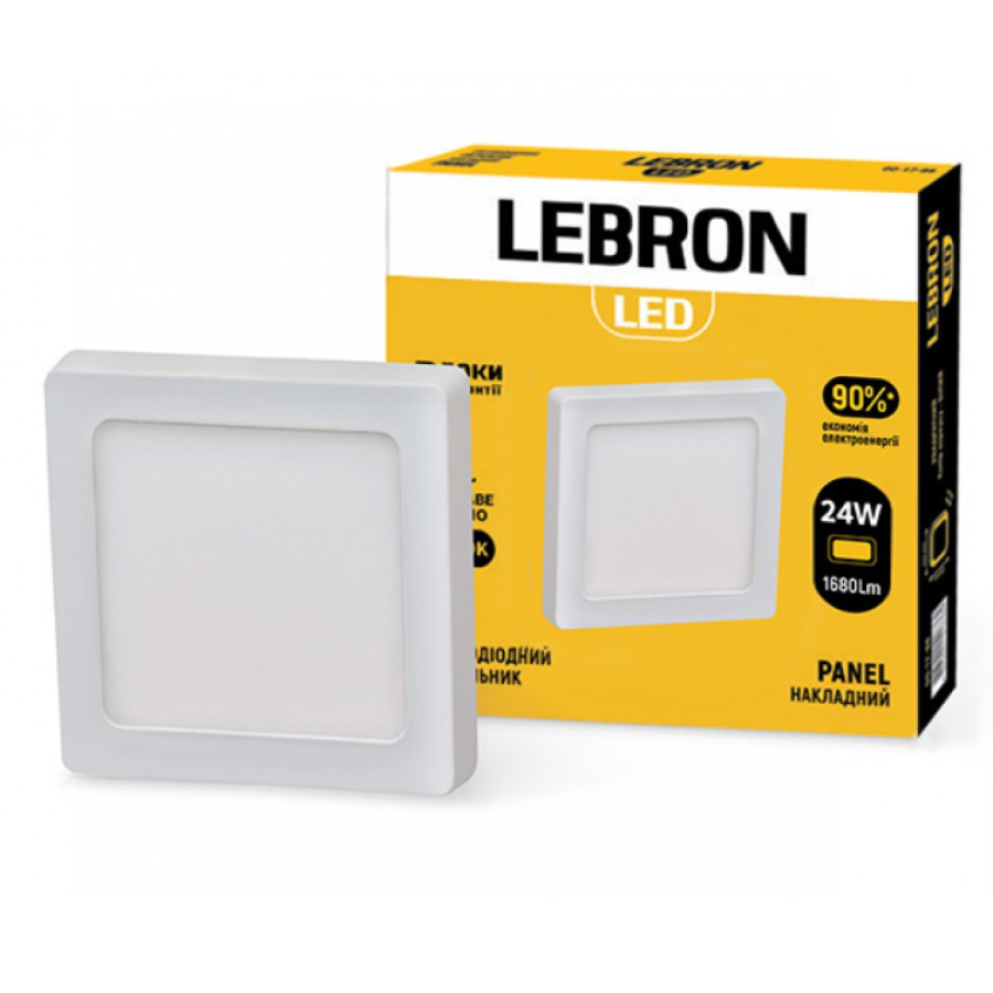 Светильник LED LEBRON L-PSS-2465 24W накладной 6500К с блоком питания - фото 2