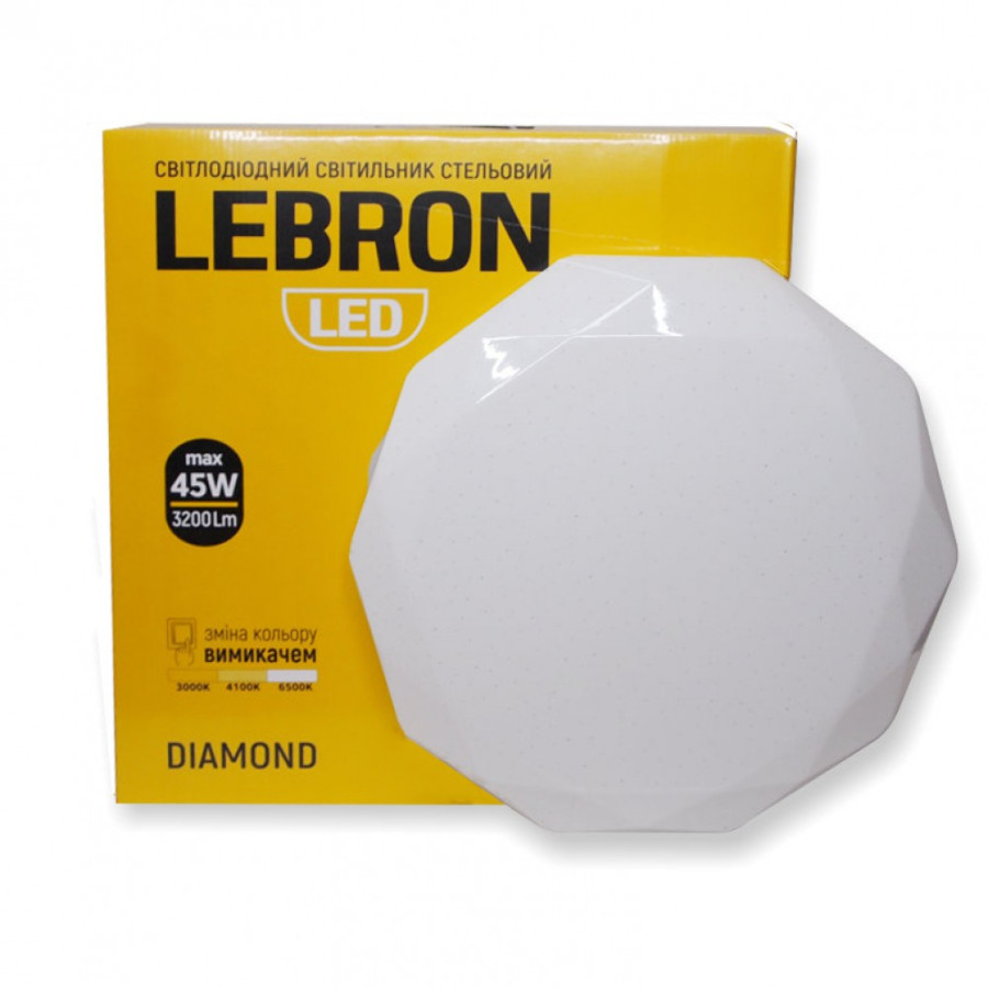 Светильник LED Lebron L-CL-DIAMOND, 45W, 6500k, 3200Lm, O380*80mm - фото 6