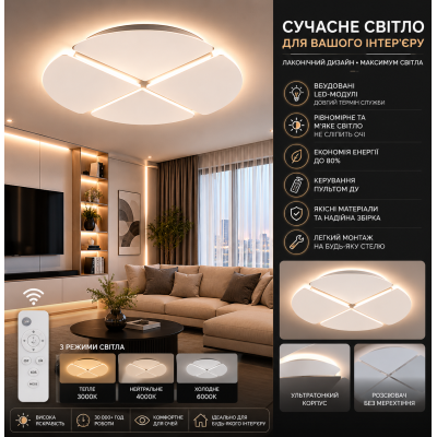 Светильник Led VELMAX V-СL-NISMO-R, MAX 40W*2, 2700K-6500K, ПУЛЬТ, БАТАРЕЙКА 2ШТ, КРЕПЛЕНИЕ, 230V