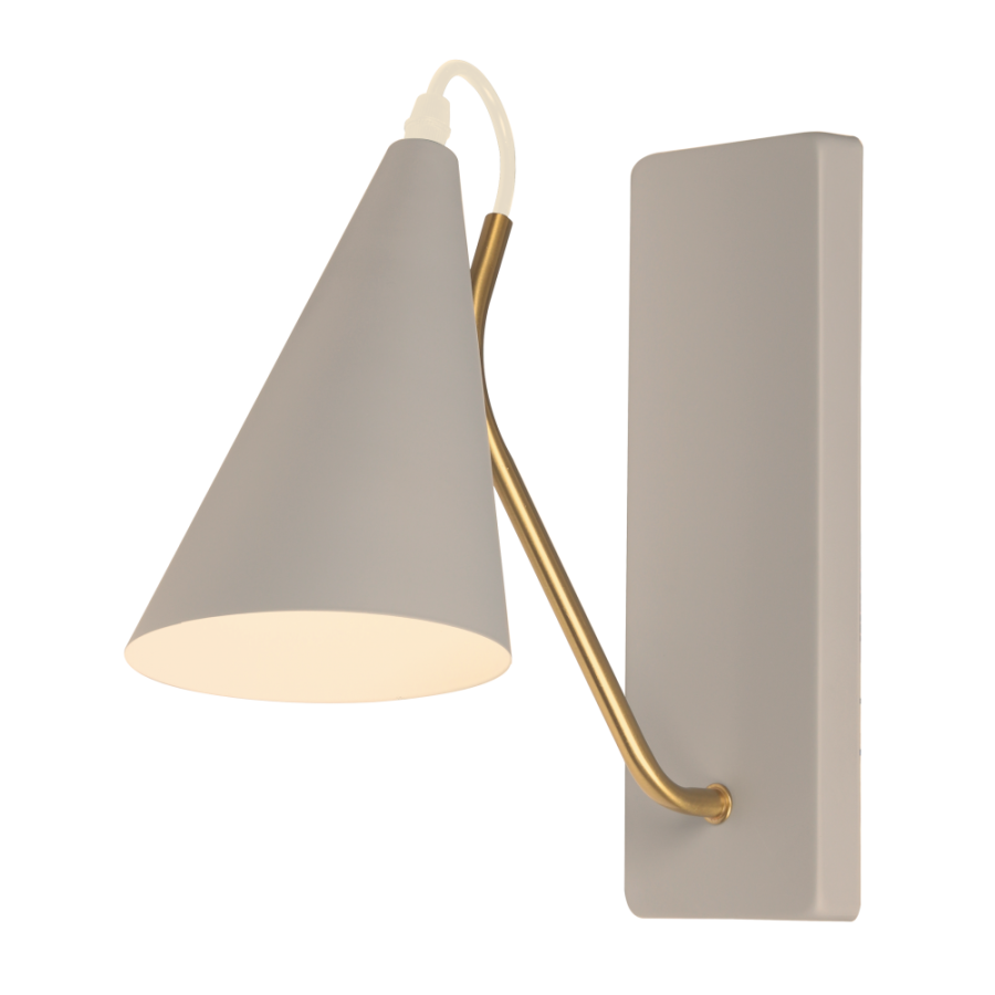 Светильник VELMAX V-WL-DAMSON-GR-WH, MAX 60W, E27, 230V 23-13-71 - фото 1