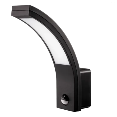 Светильник Velmax Led V-WLS-15, 10W, 4000K, 900Lm, IP54, ИК датчик движения черный