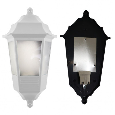 Светильник парковый Flora, настенный, 40W, E27, IP44, ударост. PC/PP, белый, (016 038 412100)