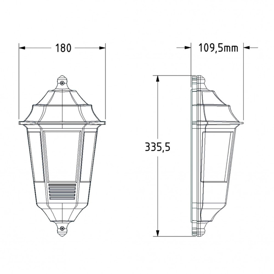 Світильник парковий Flora, настінний, 40W, E27, IP44, ударост. PC/PP, білий, (016 038 412100) - фото 3