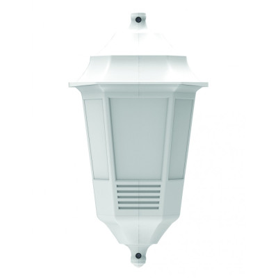 Светильник парковый Flora, настенный, 40W, E27, IP44, ударост. PC/PP, белый, (016 038 412100)