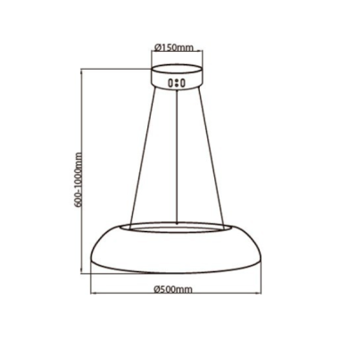 Светильник подвесной Milagro Rondo Bianco 36 W Led 50х100 см