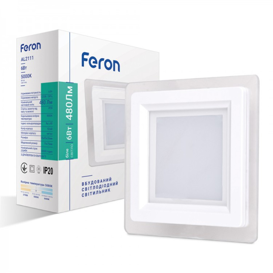Свiтильник свiтлодiодний Feron AL2111 6W 480LM 5000К - фото 2