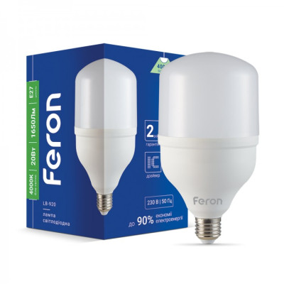 Светодиодная лампа Feron LB-920 A80 230V 20W 4000K E27