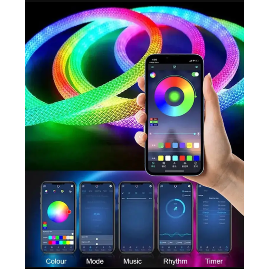 Светодиодная плетеная лента (5м250LED) 5v-RGB - фото 3
